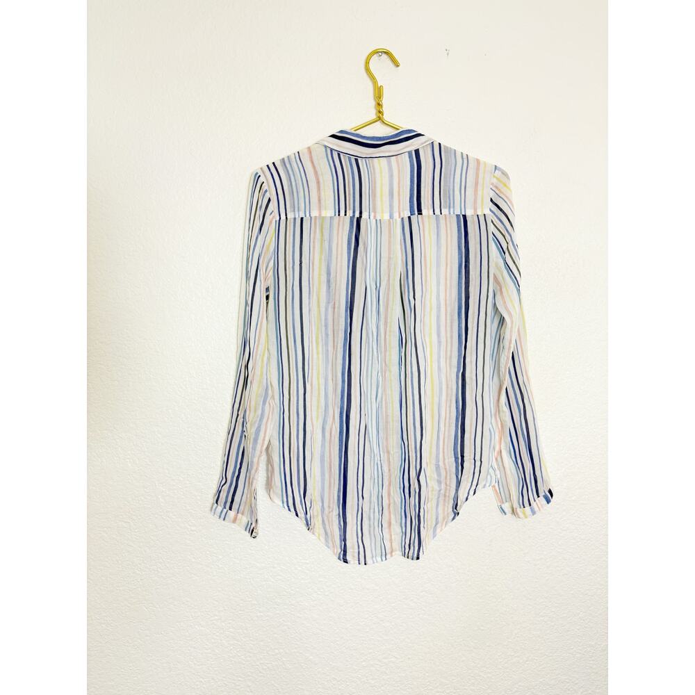 Anthropologie Cloth & Stone Striped Button Down Shirt Size XS Lightweight - Picture 9 of 10